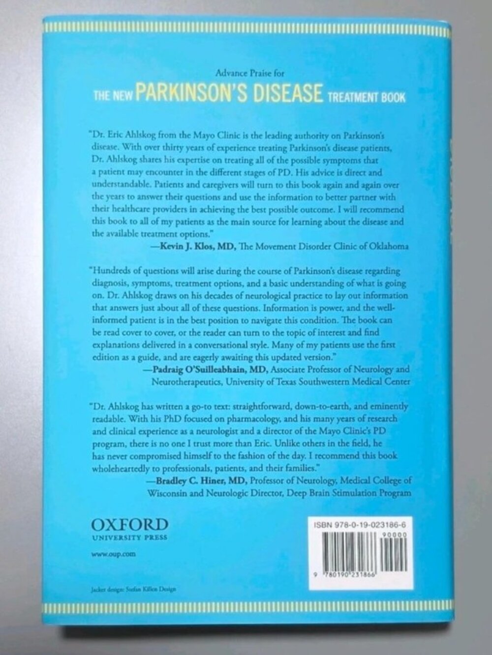 New Parkinson's Disease Treatment Book by J. Eric Ahlskog